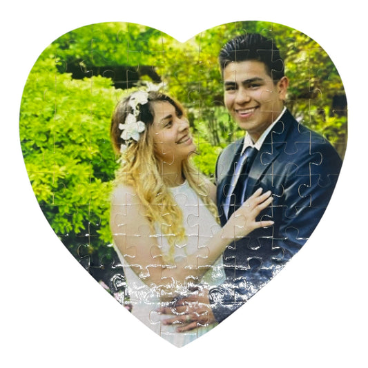 Personalized heart-shaped puzzle.